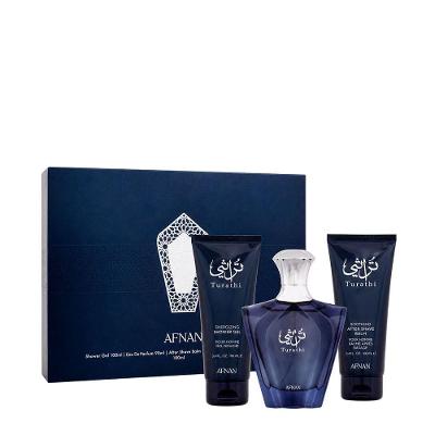 Kit Afnan Turathi Blue Masculino Eau de Parfum Aromática Aquática 100ML