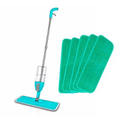 Mop Spray Varitudo Limpeza com Alavanca Alumínio Base 360 graus  Reservatório 400ML com 5 Refis Microfibra