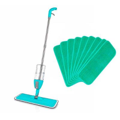 Mop Spray com Base 360° e Reservatório 400ML 9 Refis Microfibra Laváveis Alumínio