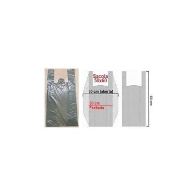 Sacola Plastica Reciclada Reforçada 50x60 com Material Reciclado Verde Higipack 5kg