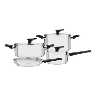 Jogo De Panelas Corpo Triplo Tramontina Grano Baquelite 65160000 Inox