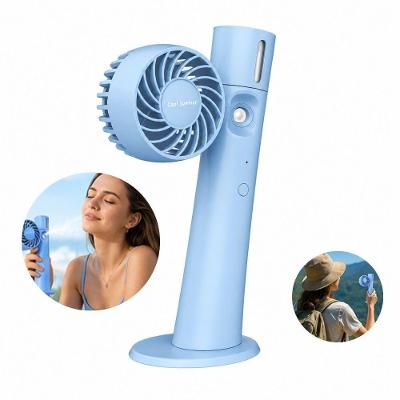 Ventilador Portátil Yeet 3 Pás 2 Velocidades Azul com Spray e LED Bivolt
