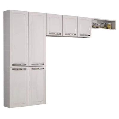 Armário de Cozinha Rose 7 Portas Aço 245CM Branco Itatiaia