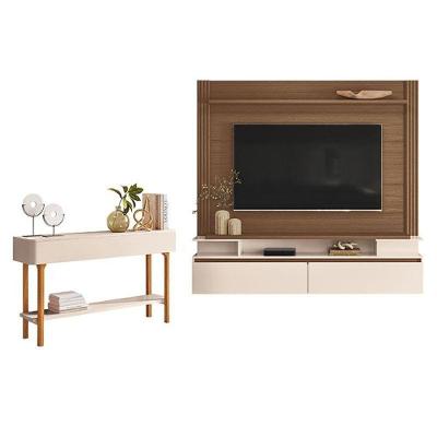 Home Suspenso Astor Castanho Off White Com Aparador Fiero Off White - Hb Móveis
