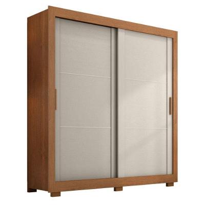 Guarda Roupa Casal Titanium 2 Portas de Correr 4 Gavetas Cinamomo Areia Fosco Zanzini Móveis