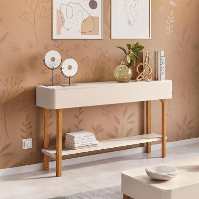 Aparador para Sala de Estar Fontana B01 Orgânico MDF-MDP 136cm Off White Lyam Decor
