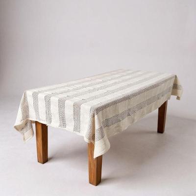 Toalha de Mesa Retangular Tear Artesanal 1,50M X 2,20M Cru Natural Montana