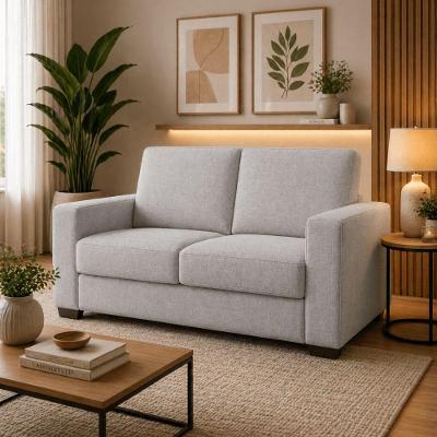 Sofá Namoradeira 2 Lugares para Sala 160cm Linho Cinza Confortável Online Confort