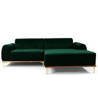 Sofá 5 Lugares Com Chaise Molino 320 Cm Verde Musgo C-303 - 3