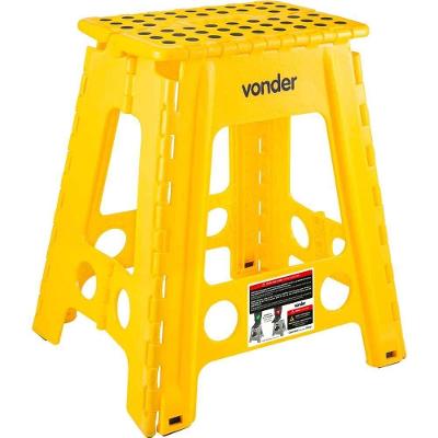 Banqueta Plástica Dobrável, Amarela, Altura 450 Mm, Vonder Ostenvonder