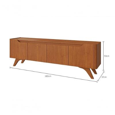 Rack Atenas 180 180CM MDF com Prateleiras Amadeirado Mavaular Móveis