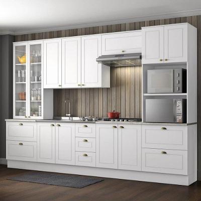Cozinha Compacta De 6 Peças Com Cristaleira Branco