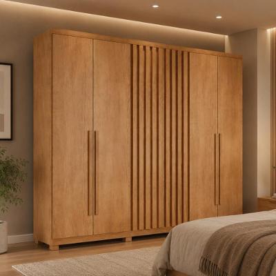 Guarda Roupa Casal CR35526 6 Portas de Bater 4 Gavetas MDF com Pés Madeirado Multimóveis