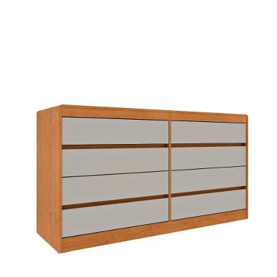 Cômoda Espanha 8 Gavetas MDF Puxador MDF Cinamomo Tcil Móveis