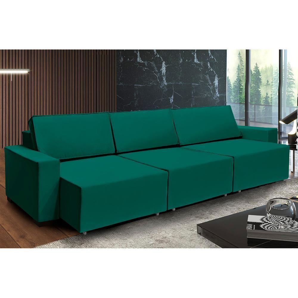 Sofá Dallas 3.70m Retrátil - Verde - 2