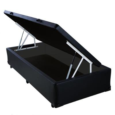 Cama Box Baú Solteiro Extremo Reforçado Homequeen Sintético Preto 41x88x188