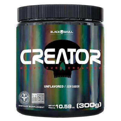 Creatina Monohidratada Black Skull Creator 300g em Pó