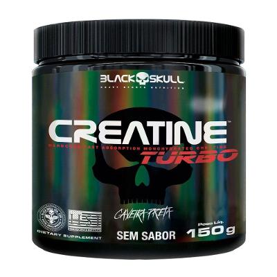 Creatine Turbo Black Skull Creatina Monohidratada 150g sem Sabor em Pó