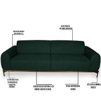 Sofá 4 Lugares Molino 260 Cm Verde Musgo C-117