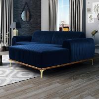 Sofá 4 Lugares Com Chaise Molino 265 Cm Azul Oxford C-304 - 6