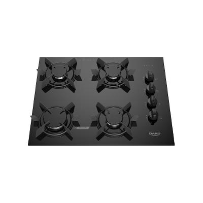 Cooktop a Gás Dako Pratiko 4 Bocas Vidro Temperado Superautomático Preto Bivolt