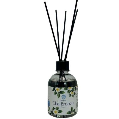 Difusor Cha Branco Aromatico Citrico Floral com Varetas Fibra de Algodao 250ML