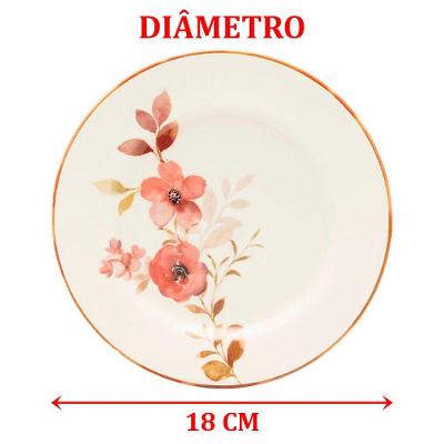 Kit Jogo Café Lanche 16pçs 8 Pessoas Donna Chá Das 5 Oxford