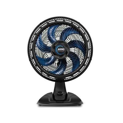 Ventilador de Mesa Arno 150W 40CM 7 Pás 3 Velocidades VE70 Preto e Azul Escuro 220V