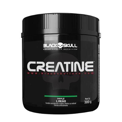 Creatina Black Skull Monohidratada 300g Limão Pó