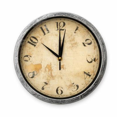 Relógio de Parede Vintage Retro 25cm Decorativo Estilo Envelhecido Silencioso para Sala Cozinha