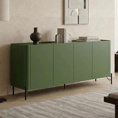 Balcão Buffet Bend 4 Portas 2 Prateleiras MDF 180CM Musgo com Preto