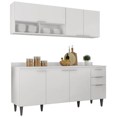 Armário De Cozinha Com Tampo Cp01 180cm Pérola Branco Z34 - Mpozenato