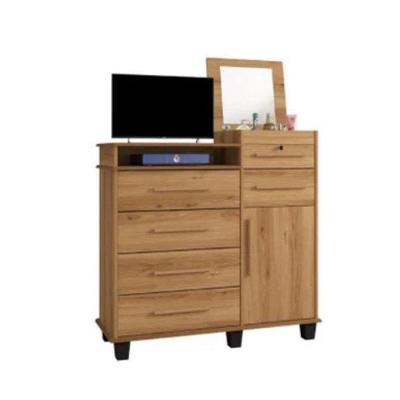 Cômoda Jade 2 Gavetas MDF-MDP Puxador Simples Amadeirado J&A Móveis