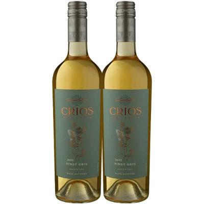 Kit 2 Garrafas Vinho Branco Crios Sustentia Pinot Gris 750ml