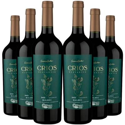 Kit 6 Garrafas Vinho Tinto Crios Sustentia Orgânico Malbec 750ml