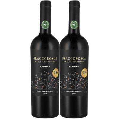 Kit 2 Garrafas Vinho Tinto Braccobosca Reserva Tannat 750ml