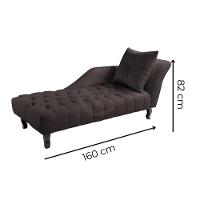 Divã Chesterfield Anna Recamier 160Cm Via Encanto Veludo Cobre Lado Direito - 2