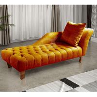 Divã Chesterfield Anna Recamier 160Cm Via Encanto Veludo Cobre Lado Direito - 3