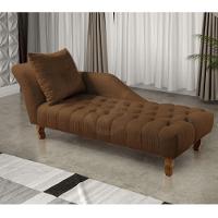 Divã Chesterfield Anna Recamier 160Cm Via Encanto Courano Marrom Lado Esquerdo - 3