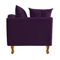 Recamier Azura 140cm Com Almofada Lado Direito Suede Cor Roxo - 5