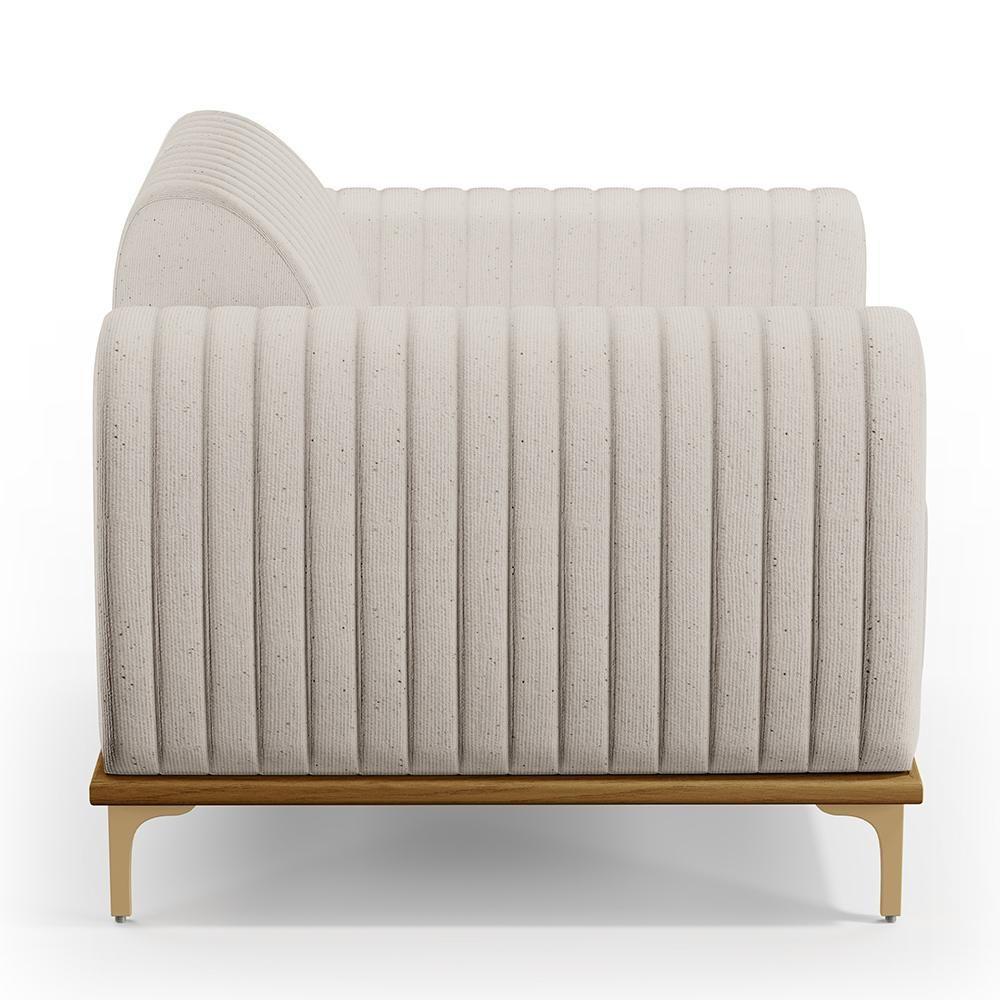 Kit Sofá 3 Lugares 180Cm Com 2 Poltronas Molino Cru C-443 - 4