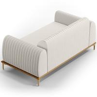 Kit Sofá 3 Lugares 180Cm Com 2 Poltronas Molino Cru C-443 - 2