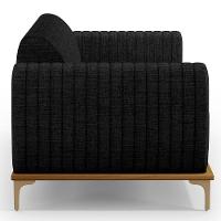 Kit Sofá 3 Lugares 180Cm Com 2 Poltronas Molino Chumbo D-465