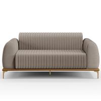 Kit Sofá 3 Lugares 180Cm Com 2 Poltronas Molino Bege C-107 - 9