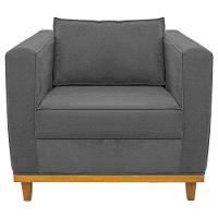 Kit Sofá 2 Lugares E 2 Poltronas Europa Corano Cinza