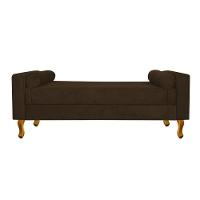 Recamier Baú Félix Solteiro 90cm Suede Marrom