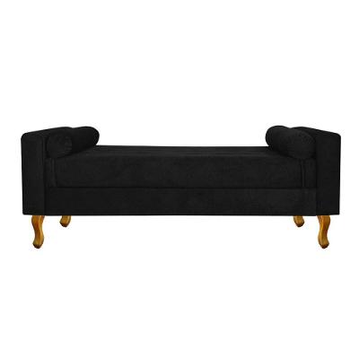 Recamier Baú Félix Casal 140cm Suede Preto