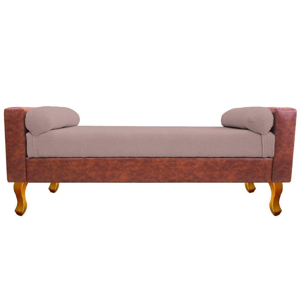 Recamier Félix Solteiro 120cm Corano Nozes e Linho Rosê - 5