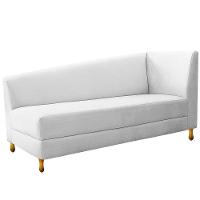 Recamier Valéria 160cm Lado Esquerdo Suede Branco Doce Sonho - 1