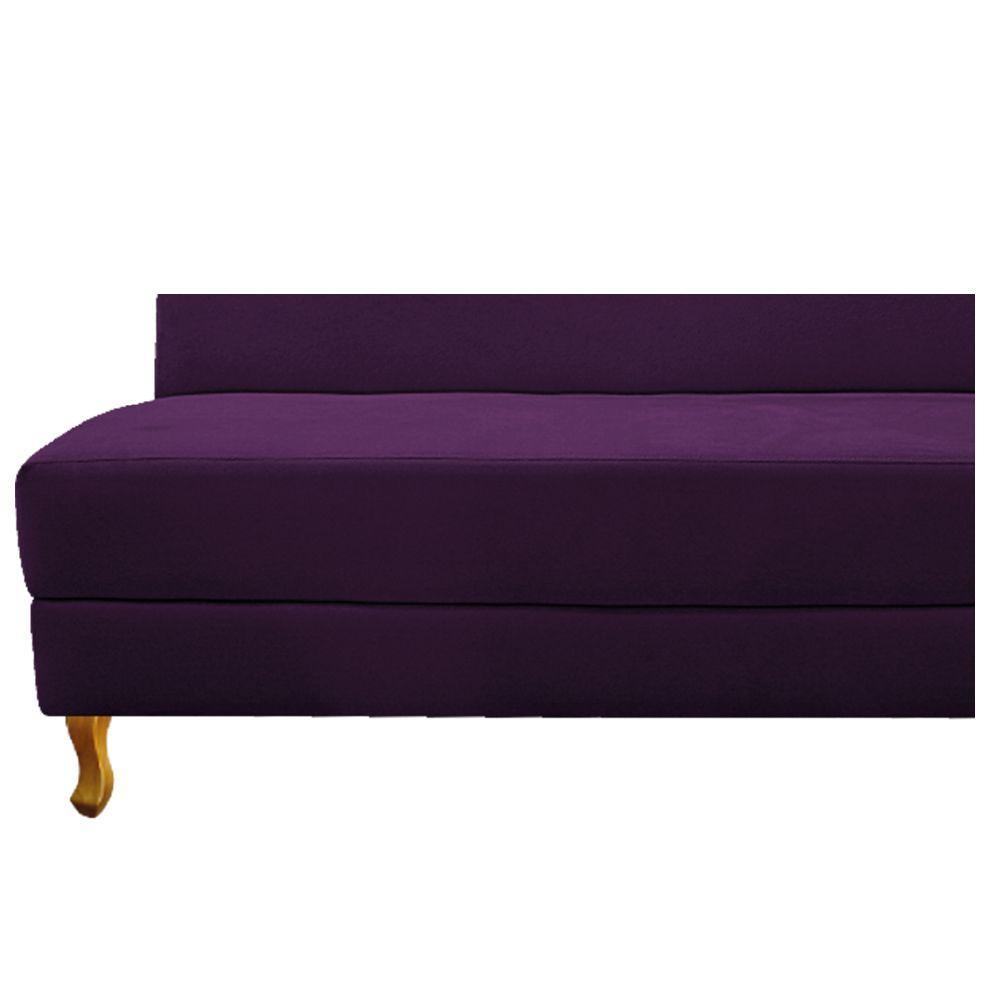 Recamier Valéria 140cm Lado Esquerdo Suede Roxo Doce Sonho - 5
